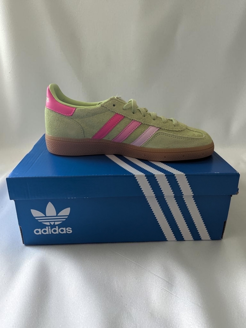 Adidas Handball Spezial Green Pink JP8752 Women's Show Size 6